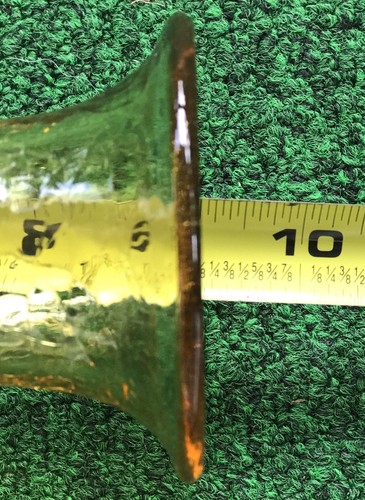 Blenko Amber Crackle Neck Vase