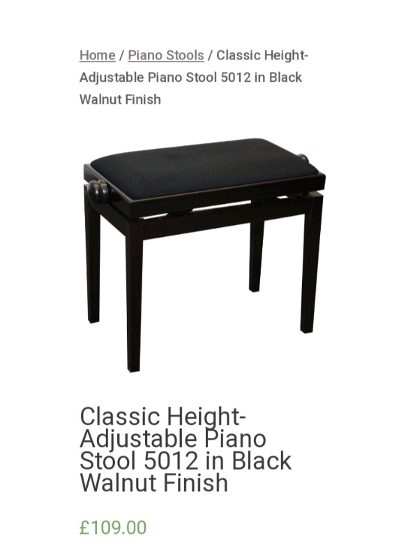 Discacciati Adjustable Piano Stool In Ilford London Gumtree