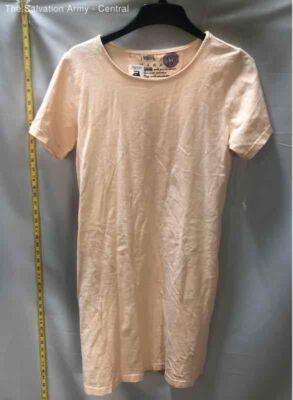 Julie Mango Womens Orange Short Sleeve Round Neck Pullover T-Shirt Dress Size L