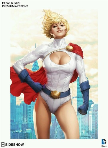 【ebay】 sideshow power girl premium art print lithograph.