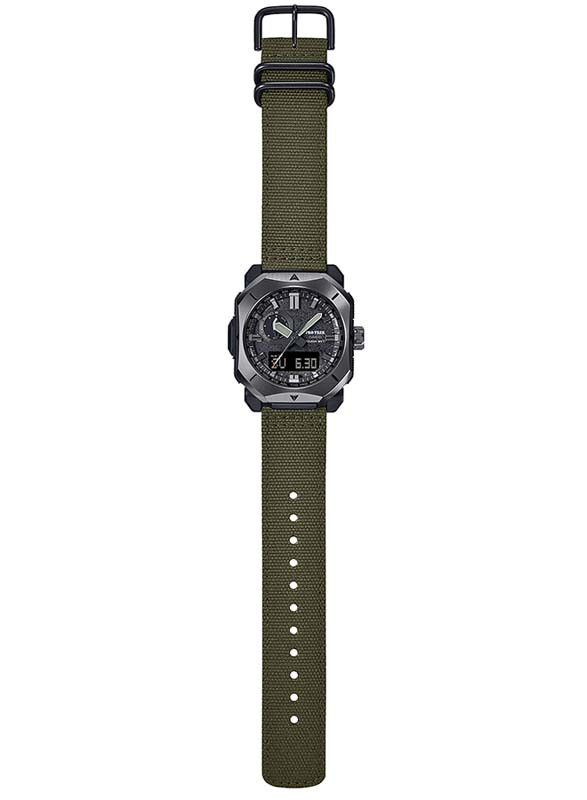Pre-owned Casio Pro Trek Prw-6900yb-3jf Climber Line Solar Radio Compass Outdoor Men Watch