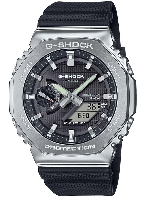 Pre-owned Casio G-shock Gbm-2100-1ajf Metal Case Bluetooth Analog Digital Men Watch