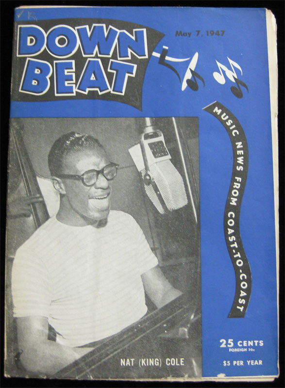 Down Beat Jazz Magazine _ May 1947 - Nat King Cole Frank Sinatra Dizzy Gillespie