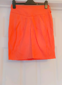 image for Womens JANE NORMAN orange skirt, size 10, worn once
