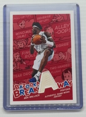 2004-05 Bazooka Ben Wallace Breakaway Game Used Jersey #BABW Pistons