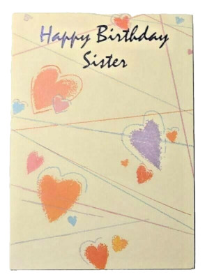 Hi-Lites by Majestic Greetings Birthday Sister Love Wishes Hearts Admire Friend