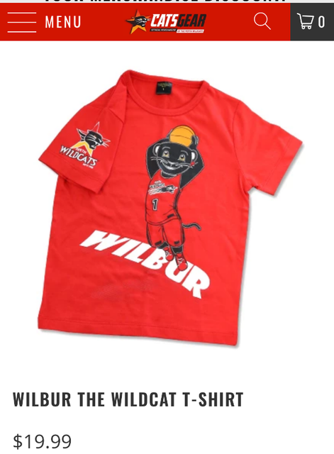 Kids size 2 Perth Wildcats NBL Wilbur tshirt | Kids Clothing | Gumtree Australia Joondalup Area 
