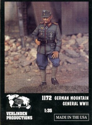 Verlinden Productions 1:35 WWII German Mountain General Resin Figure 1172
