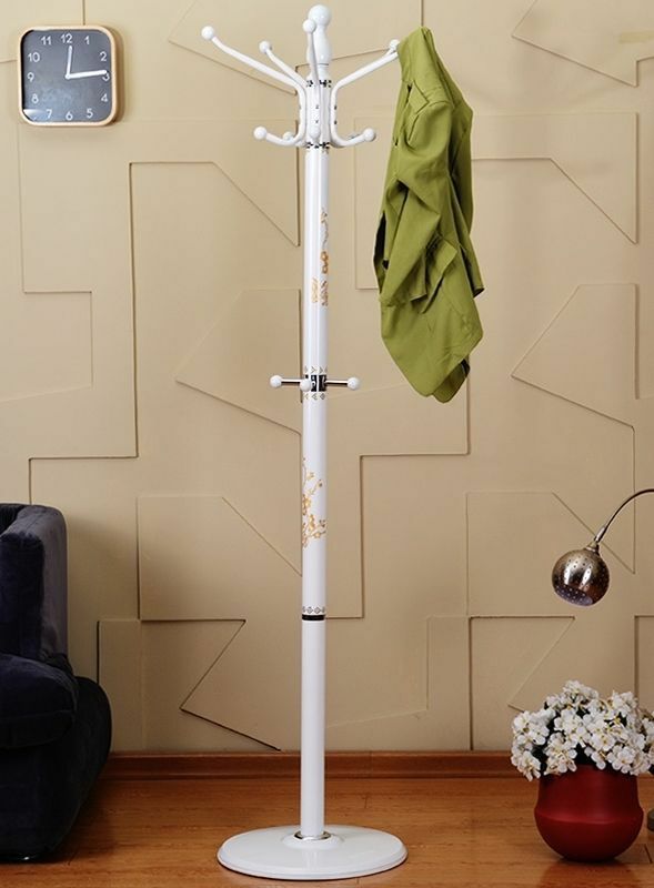 Appendiabiti Da Terra Attaccapanni Metallo Appendino Piantana Bianco bal