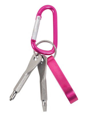 Home Plus H0005 Assorted Colors Carabiner Design Key Chain (Pack of 12)