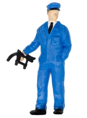 HO Scale Accessories -1558 - H0 Petrol station attendant, moving