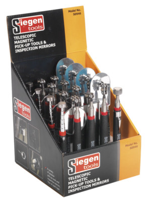 Sealey S0946 Telescopic Magnetic Pick-Up Tools & Inspection Mirrors - Display
