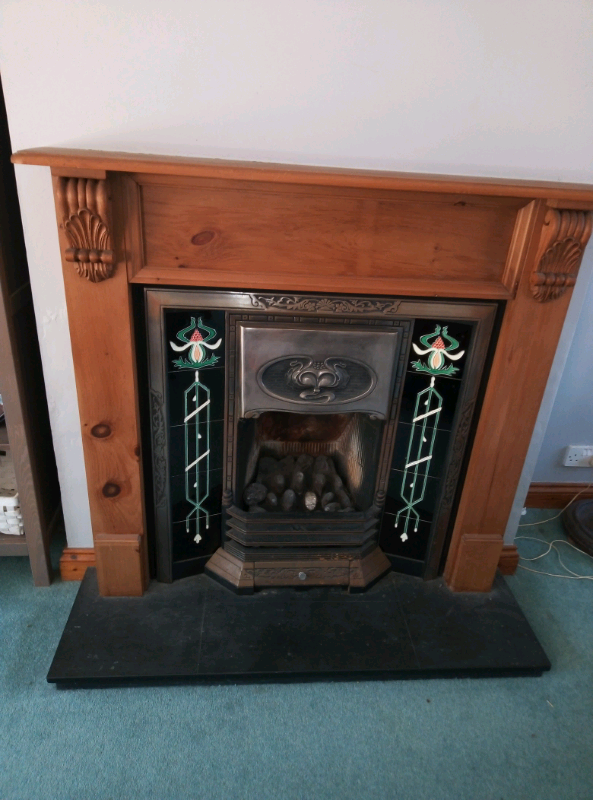 gas reproduction victorian fireplace mantle, hearth, surround in Christchurch, Dorset Gumtree