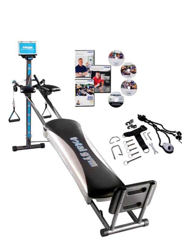 Total Gym Platinum Plus with 8 Attachments & 4 DVDs in