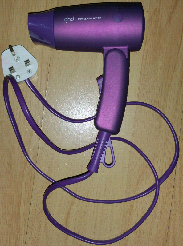 Purple Ghd Travel Size Hair Dryer With Uk Plug On For Sale In