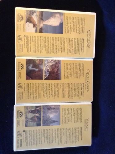 Readers Digest Boxed Set, Great National Parks, 3 VHS tapes