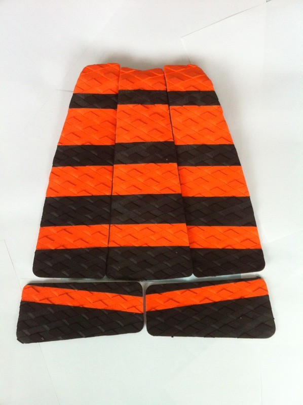 Surfboard Traction Tail Pad Orange & Black Surfing Deck Grip Surf Pads