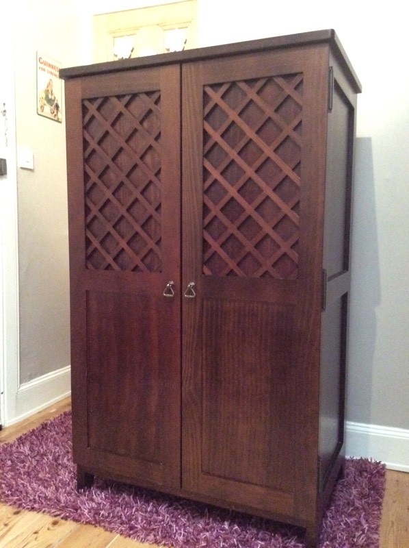 Beautiful Computer Cabinet Bureau Desk In Dark Wood In