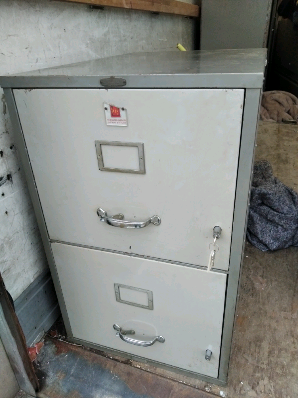 Remington Rand Vintage Fireproof Safe Filing 2 Drawer **Free