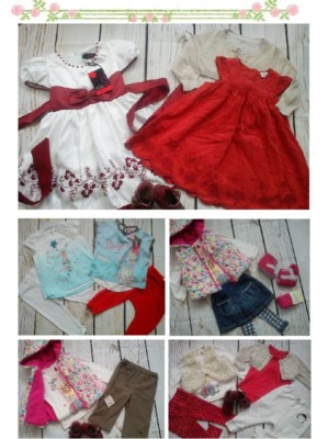 64x MASIVE NEW USED BUNDLE OUTFITS BABY GIRL 9/12 M 12+ MTHS(7)