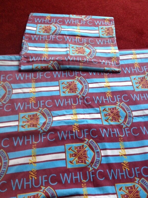 West Ham Fc Single Sheets And Bedding Duvet Cover Set In