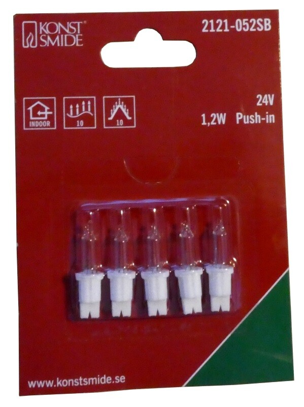 LÃ¤Mpchen FÃ¼R Konstsmide Miniatur-Lichterkette 24v, 1,2w, WeiÃ/Klar, 5er Set