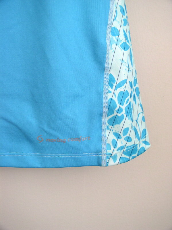 Moving Comfort Womens Distance Tank Top Blue Racerback High Impact Shelf Bra M