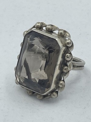 Estate Jewelry Bohemian Citrine Ring 925 Sterling Silver Size 5.25