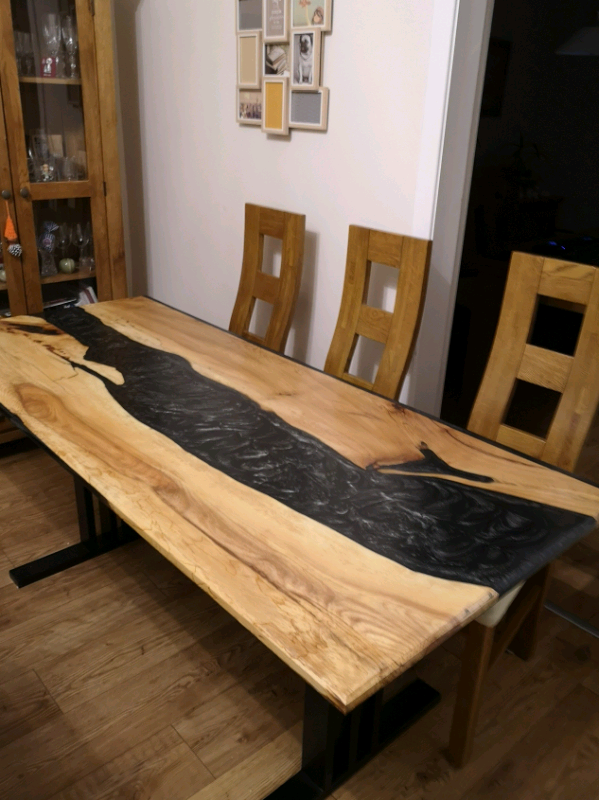 Epoxy resin dining table | in Southside, Glasgow | Gumtree