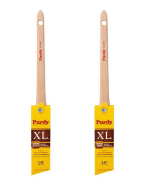 (2) Purdy #144080310 XL Dale 1'' Medium Stiff Angle Trim Paint Brush ~ NEW