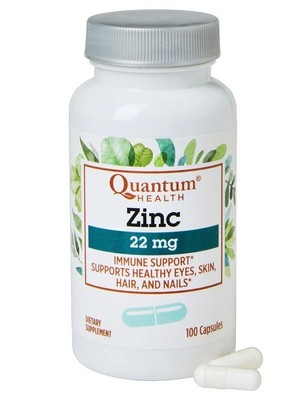 Цинк Quantum Health 22 мг в 100 капсулах