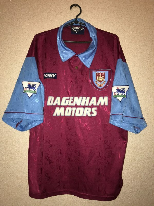 ウェア Westham United 1995/97 Away L/S Uniform WEST HAM UNITED 1995/1997 FOOTBALL L/S SHIRT JERSEY AWAY