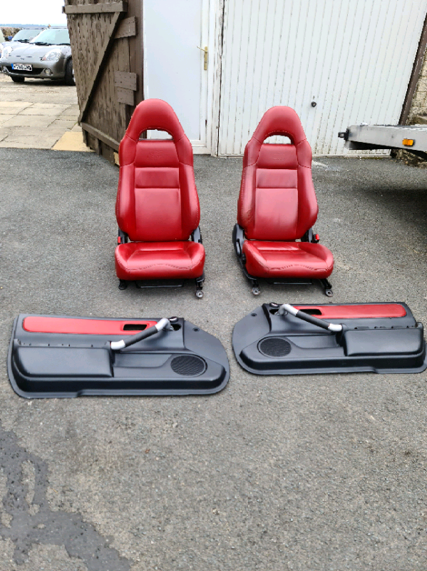 Toyota mr2 roadster Red leather seats with door cards in Allerton