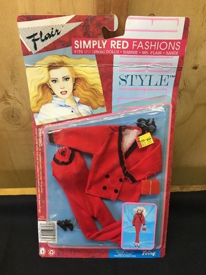 NIB Flair Simply Red Fashions 11 12 Barbie Doll Clothes