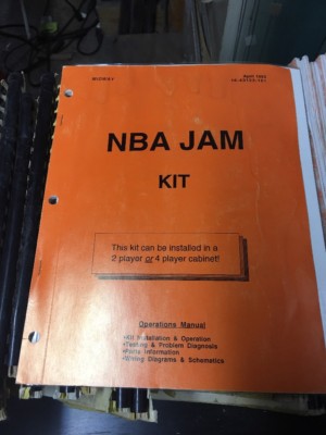 Midway NBA JAM KIT Arcade Video Game Manual- good original-Lowest Price on Ebay!