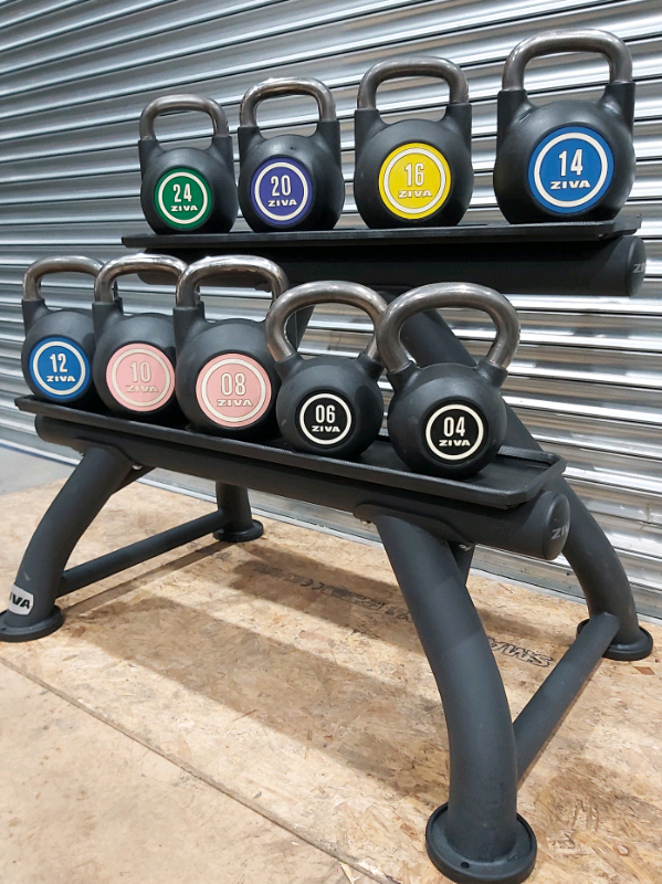 Ziva Rubber Kettlebell Set with Ziva Rack in Huddersfield, West