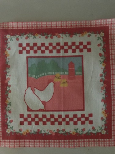 Lot of 5  Fabric Auntie Ems'  Barnyard chickens (1 of each variety)   8