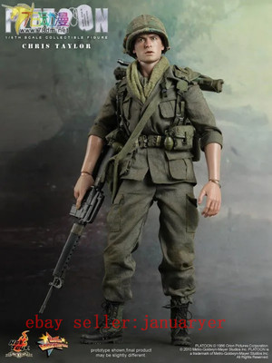 Perfect Hot Toys Mms135 1/6 Field Platoon Chris Taylor Action Figure In Stock