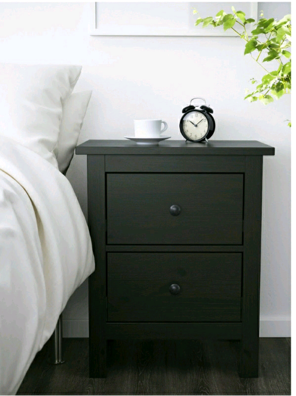 Ikea hemnes bedside drawers. Black in Southside, Glasgow Gumtree