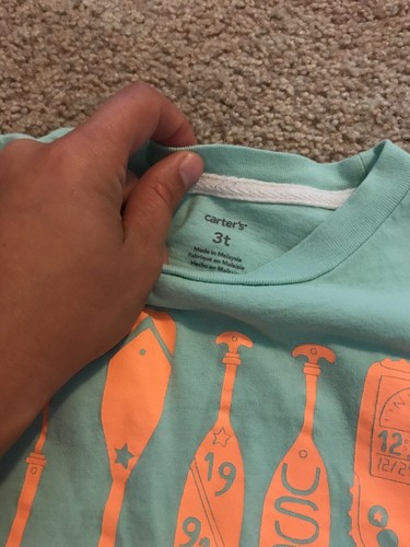 Carters Toddler Boys Blue Orange Kayak Top 3t