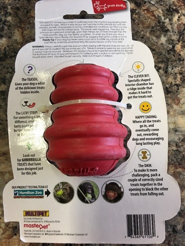 MultiPet Gorrrrilla Rubber Toy Medium Original Red