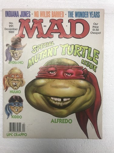 mad magazine No.291 (December 1989) special mutant Turtle