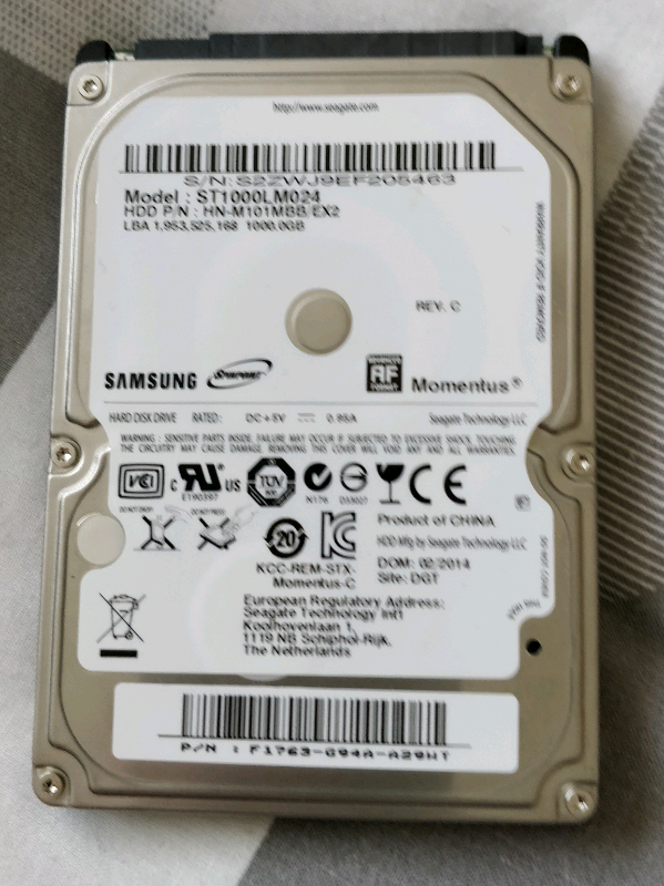 Samsung ST1000LM024 2.5 Inch Hard Drive in Moortown, West Yorkshire