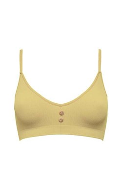 Pretty Polly Eco Wear Seam Free Rib Button Bra Biodegradable Recyclable Pastels