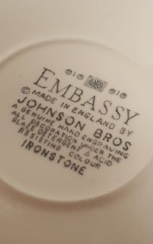 Johnson Bros England Embassy IronStone set of four saucers