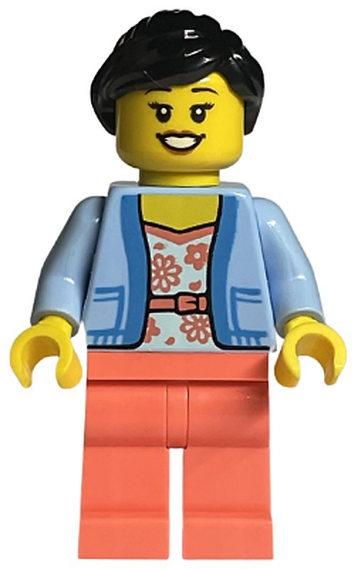 LEGO Store Customer - Female, Bright Light Blue Jacket…