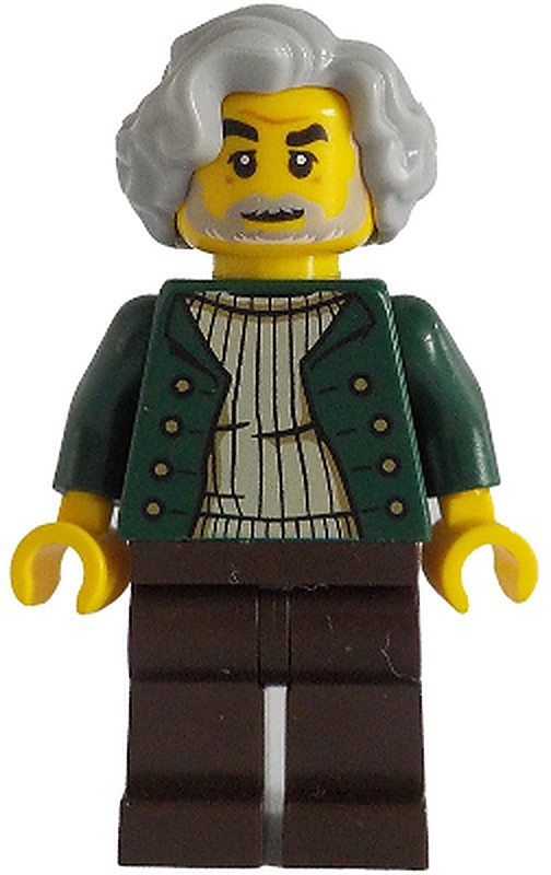 Pianist - Male, Dark Green Open Jacket, Dark Brown (bdp131)