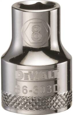 NEW Dewalt DWMT86303OSP 3/8 Drive X 8 MM METRIC  6 PT CHROME Socket 7518897