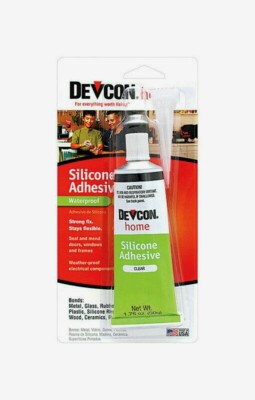 Devcon SILICONE ADHESIVE Clear High Strength 1.76 oz. Strong Flexible Home 12045