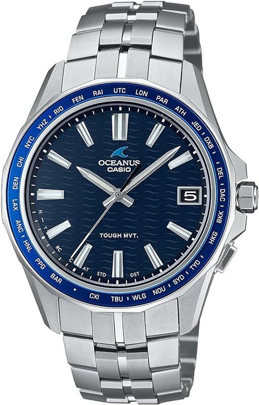 Pre-owned Casio Oceanus Manta Ocw-s400-2ajf Titanium Bluetooth Radio Solar Men Watch Japan